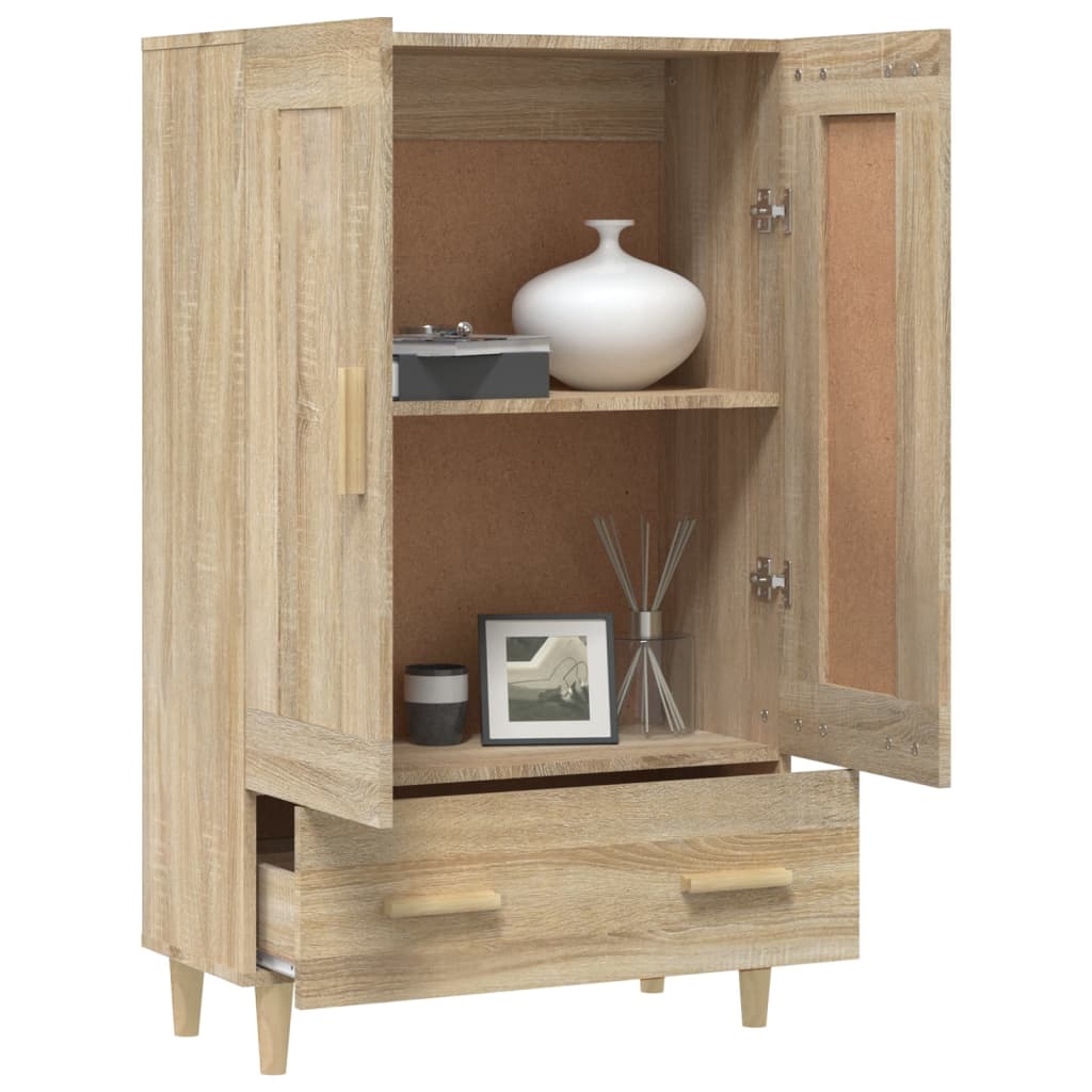 Meuble haut 70x31x115 cm en bois travaillé