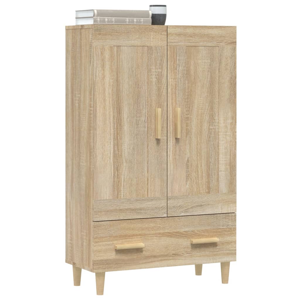 Meuble haut 70x31x115 cm en bois travaillé