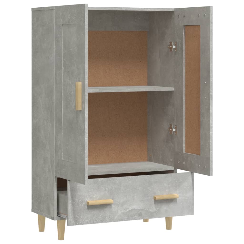 Meuble haut 70x31x115 cm en bois travaillé