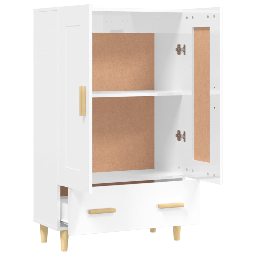 Meuble haut 70x31x115 cm en bois travaillé