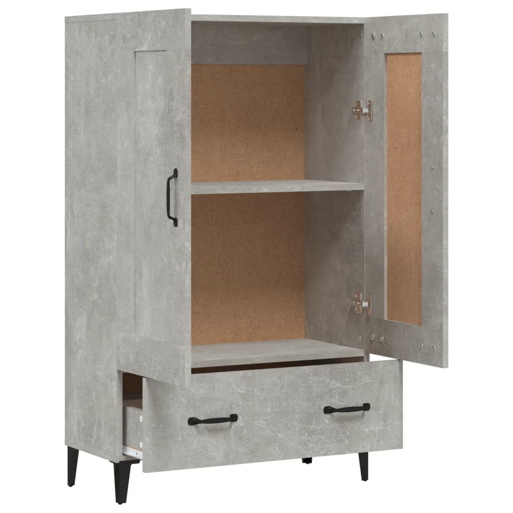 Meuble haut 70x31x115 cm en bois travaillé