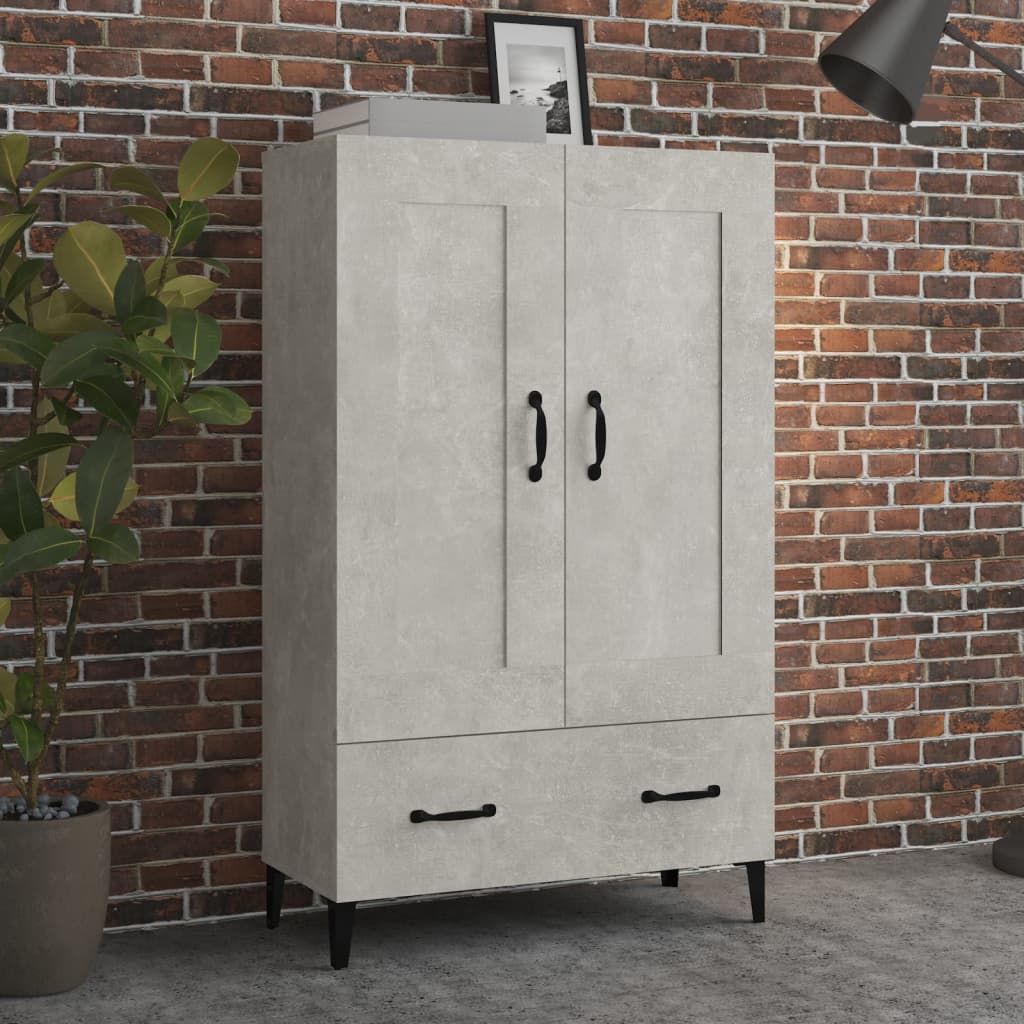 Meuble haut 70x31x115 cm en bois travaillé