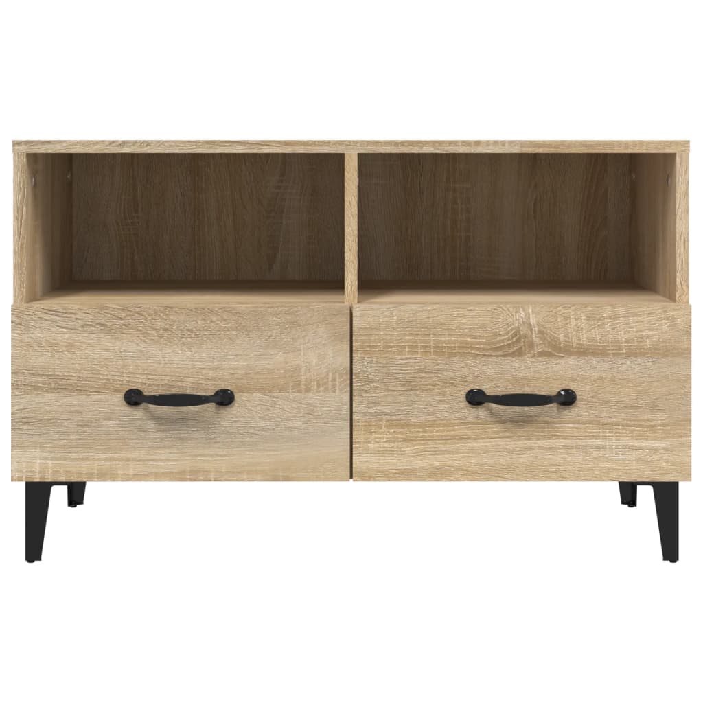 Tv-meubel 80x36x50 cm bewerkt hout