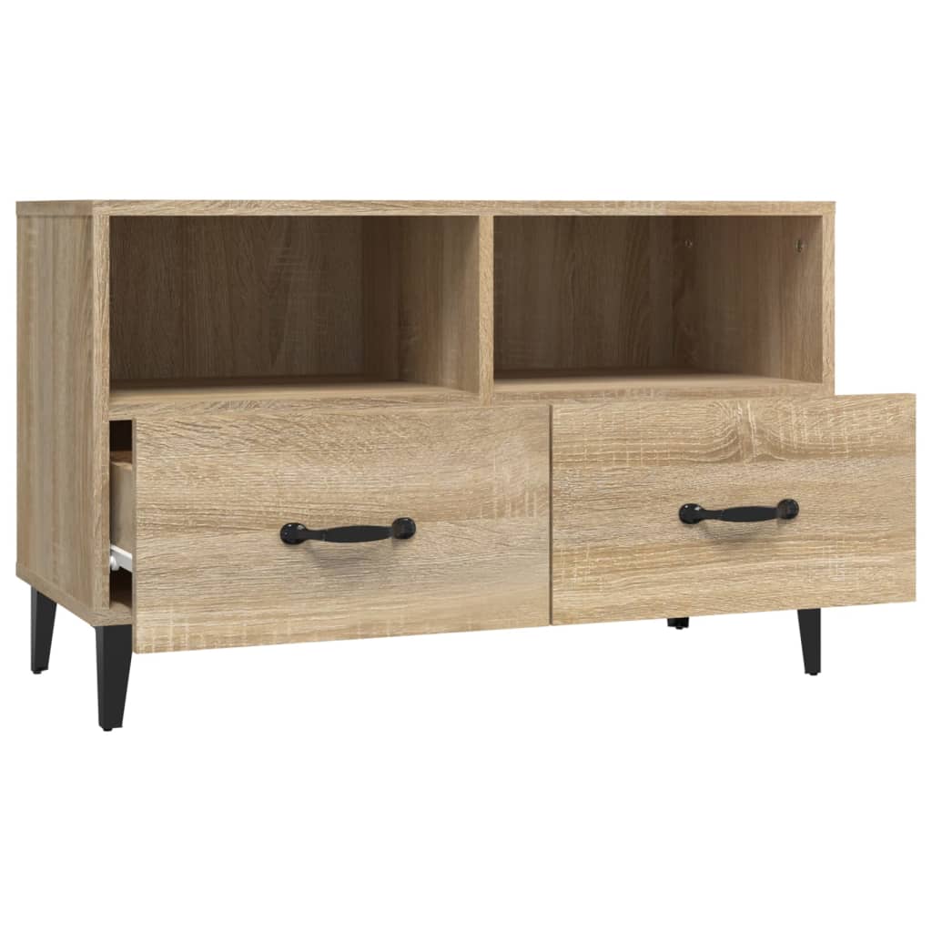 Tv-meubel 80x36x50 cm bewerkt hout