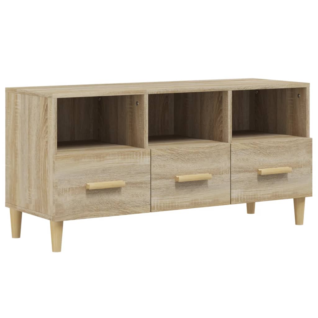 Tv-meubel 102x36x50 cm bewerkt hout