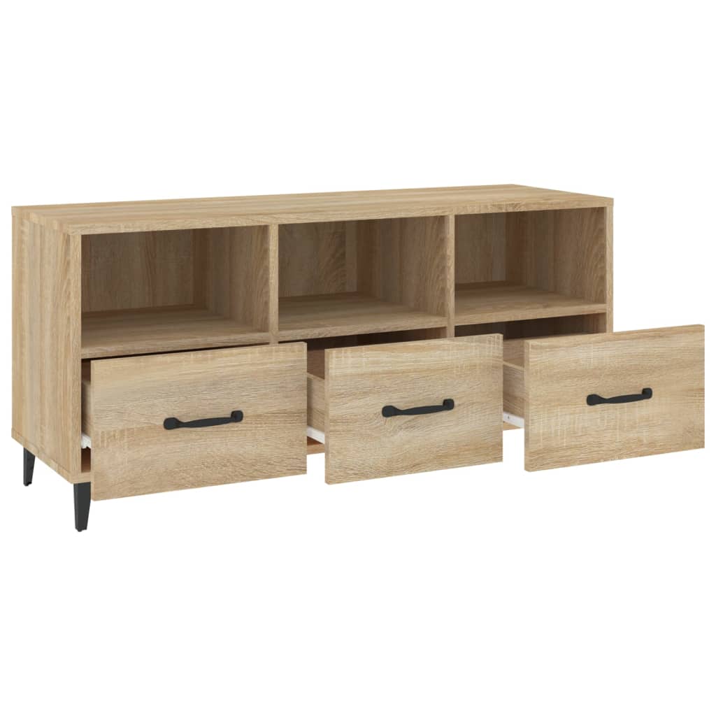 Tv-meubel 102x35x50 cm bewerkt hout