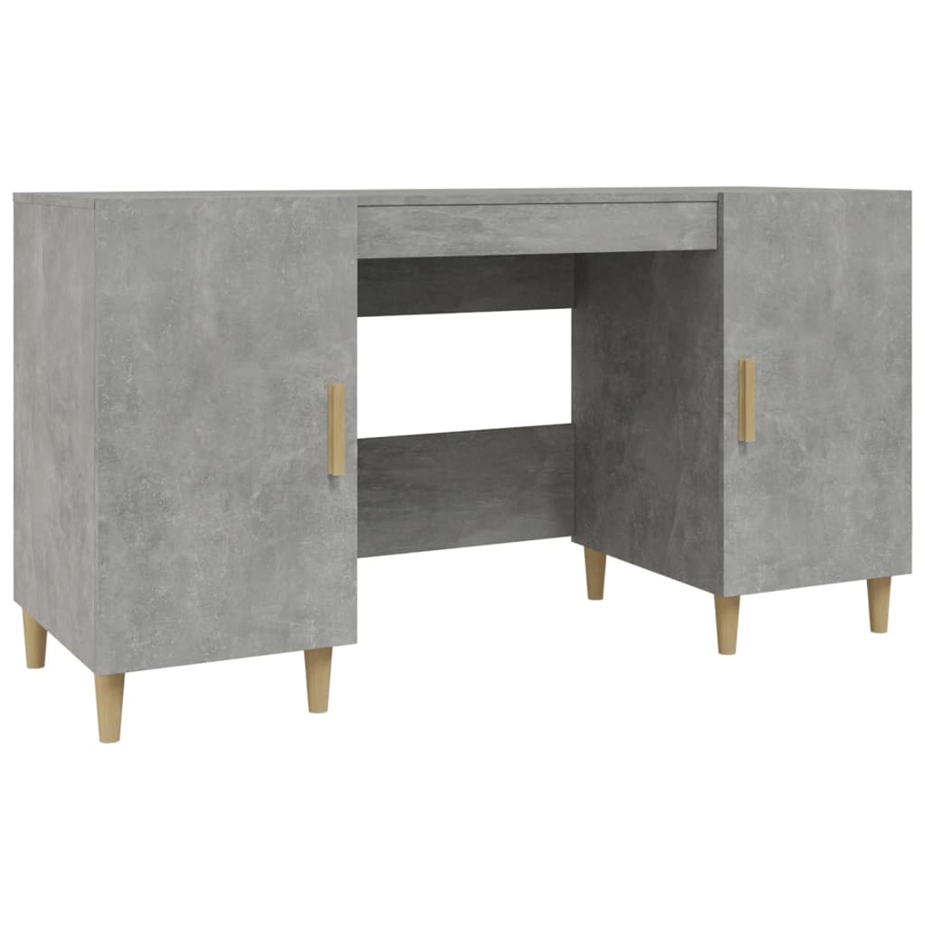 Bureau 140x50x75 cm en dérivé du bois coloris chêne