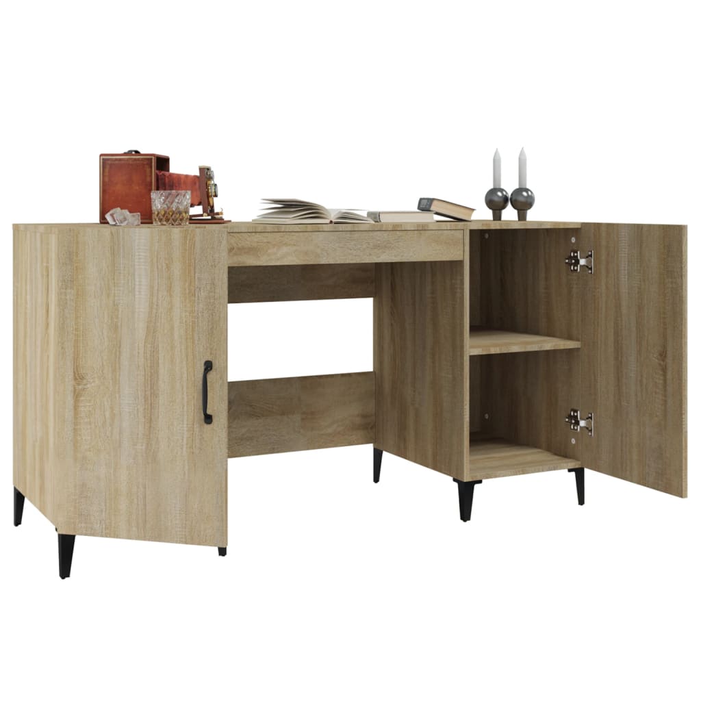 Bureau 140x50x75 cm bewerkt hout