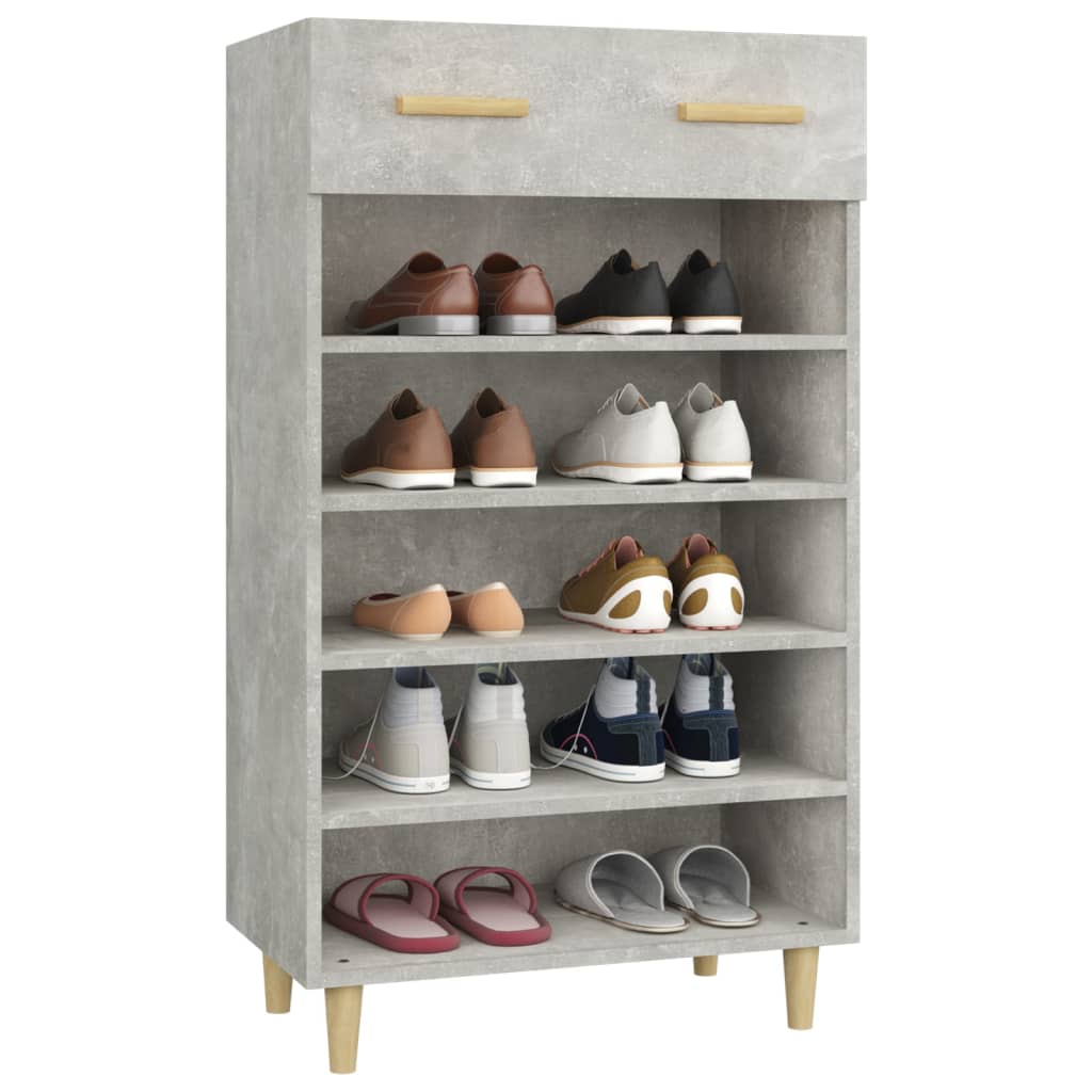 Meuble à chaussures 60x35x105 cm en bois travaillé