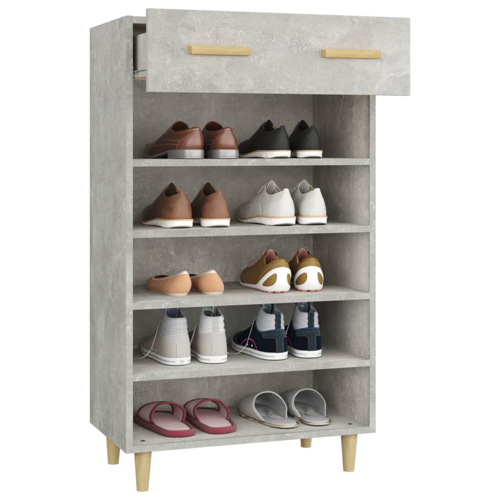 Meuble à chaussures 60x35x105 cm en bois travaillé