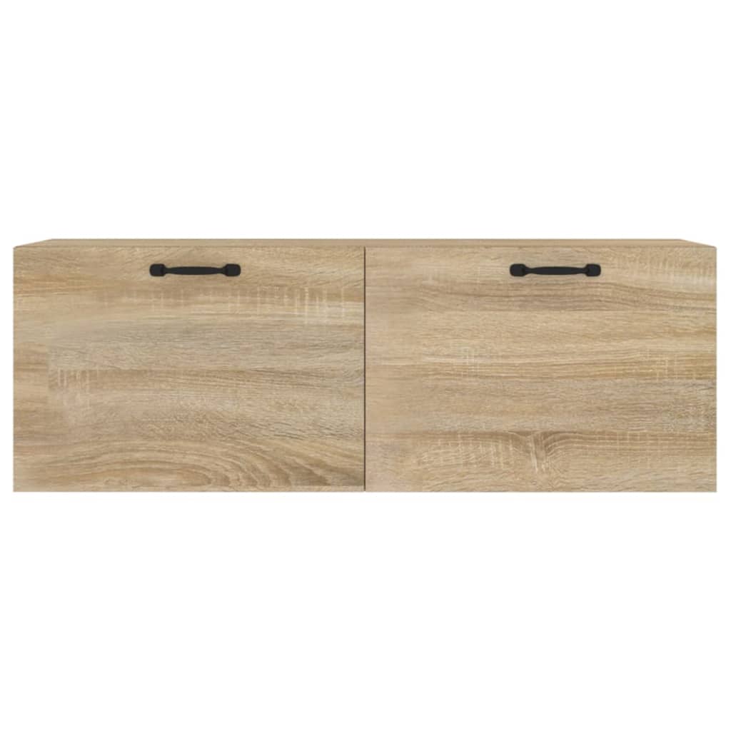 Wandkast 100x36,5x35 cm bewerkt hout eikenkleurig