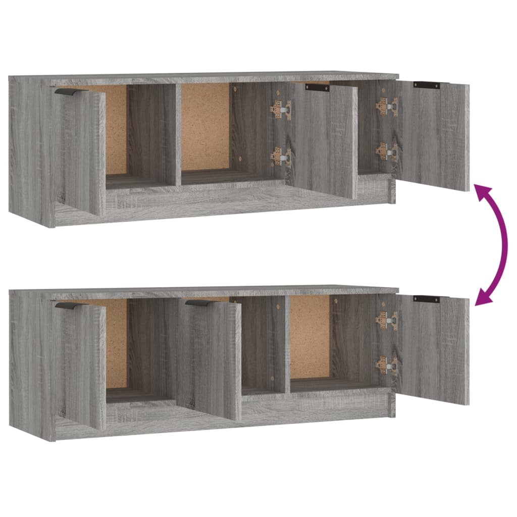 Meuble TV 102x35x36,5 cm en bois travaillé