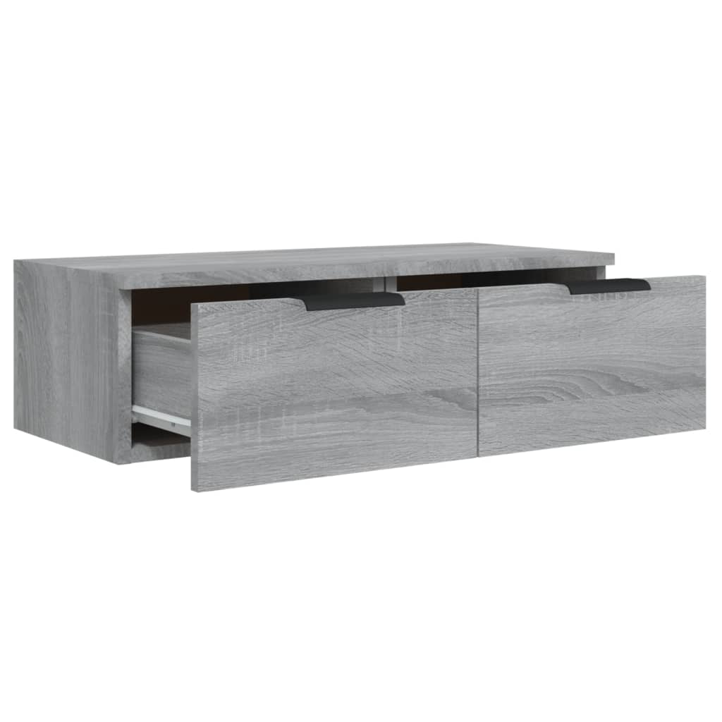 Wandkast 68x30x20 cm bewerkt hout