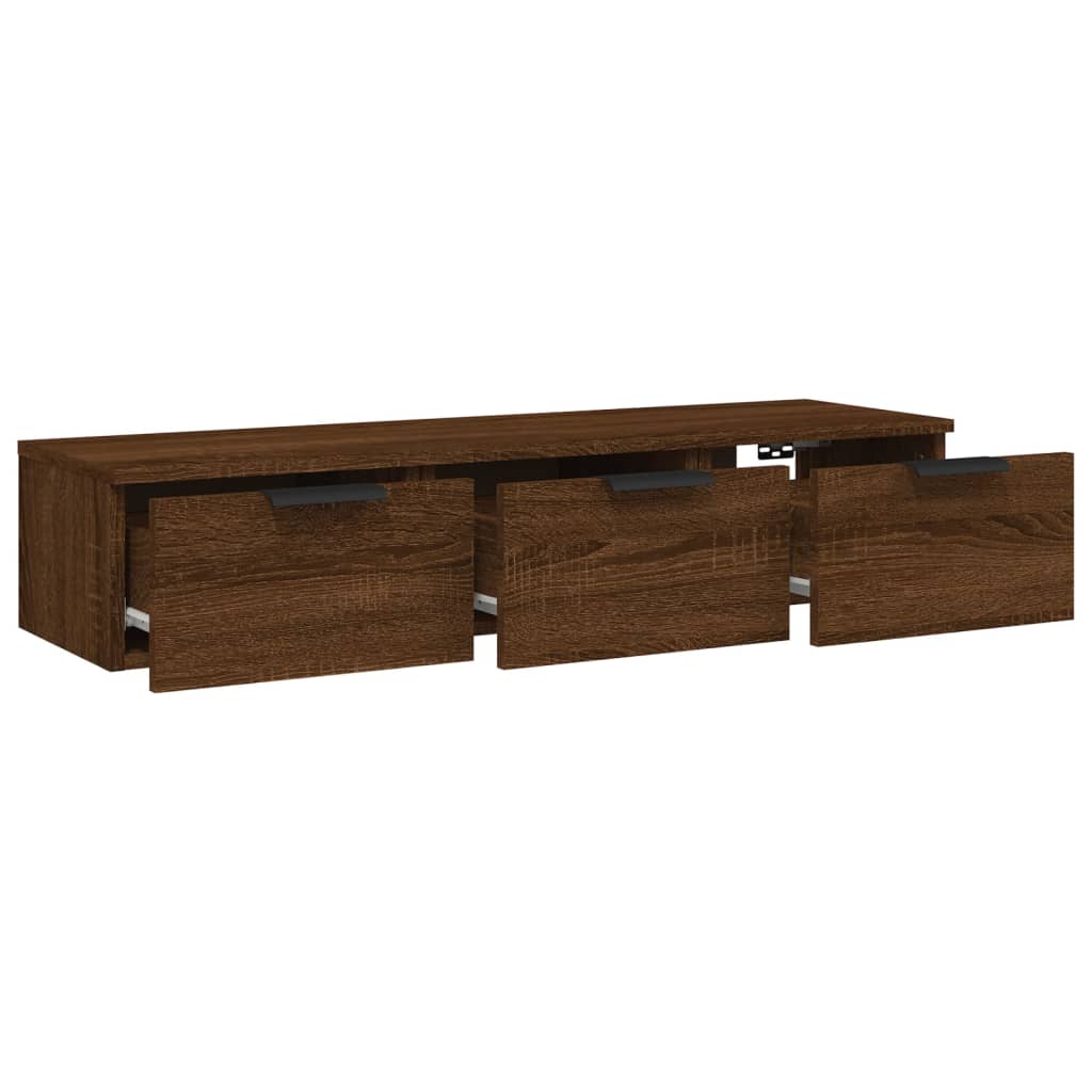 Wandkast 102x30x20 cm bewerkt hout