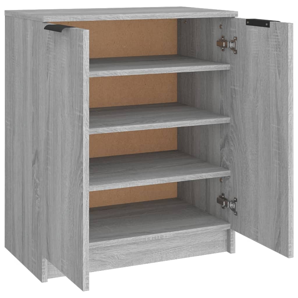 Schoenenkast 59x35x70 cm bewerkt hout eikenkleurig