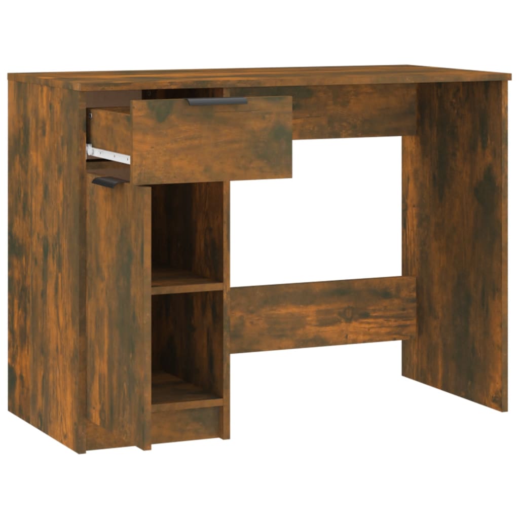 Bureau 100x50x75 cm en dérivé du bois couleur chêne