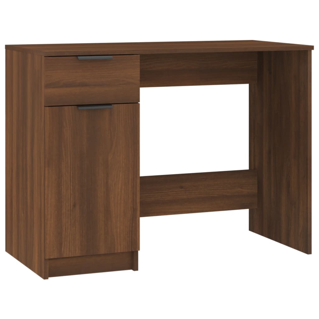 Bureau 100x50x75 cm en dérivé du bois couleur chêne