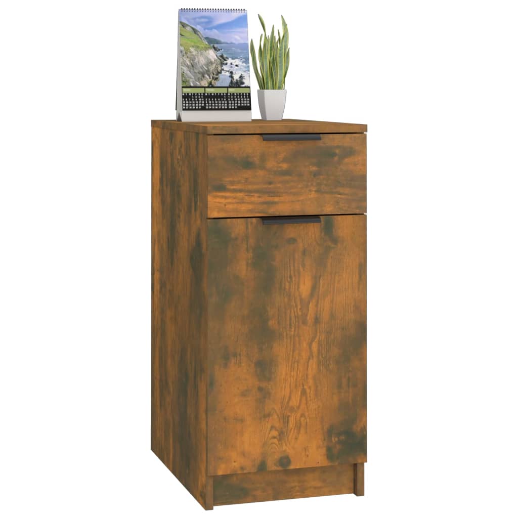 Armoire de bureau 33,5x50x75 cm en dérivé du bois, couleur chêne