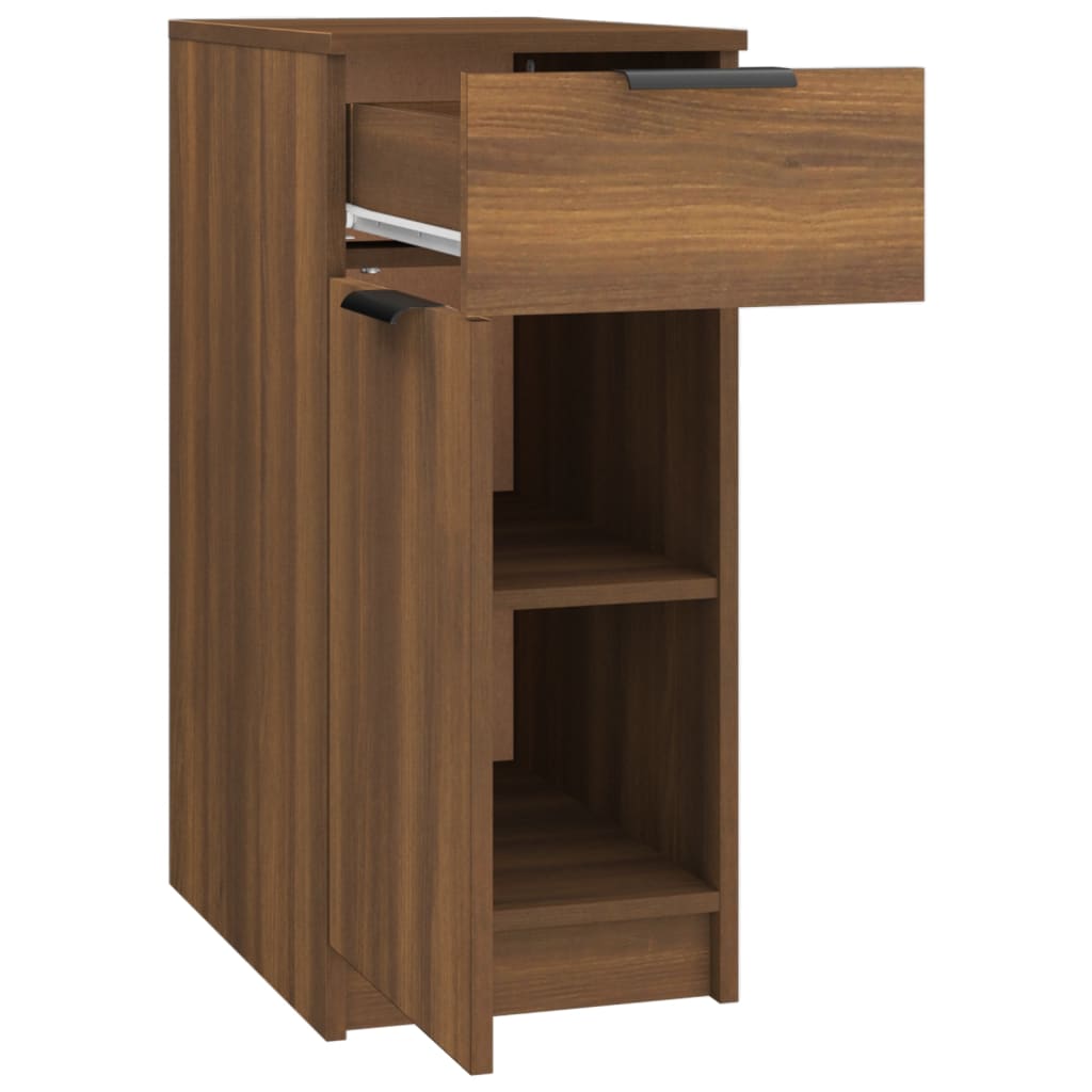 Armoire de bureau 33,5x50x75 cm en dérivé du bois, couleur chêne