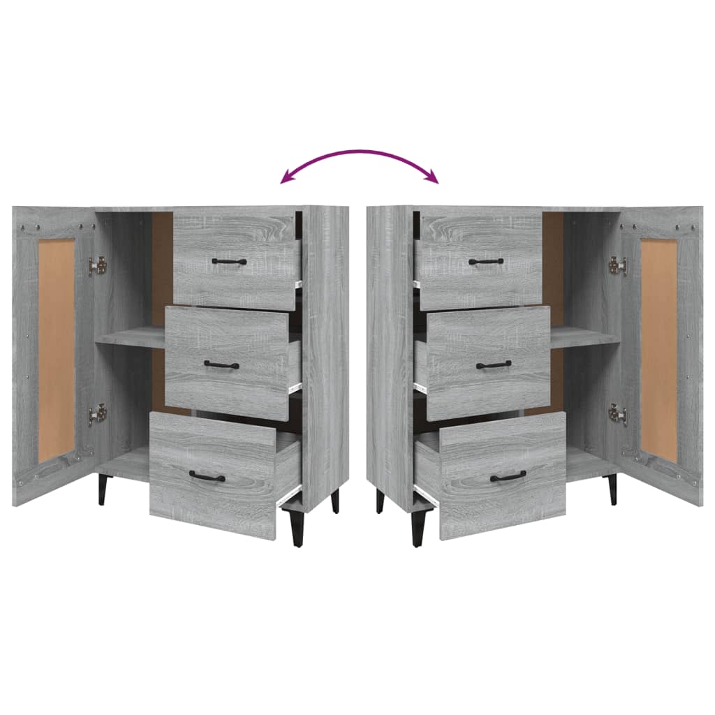 Buffet 69,5x34x90 cm en bois travaillé