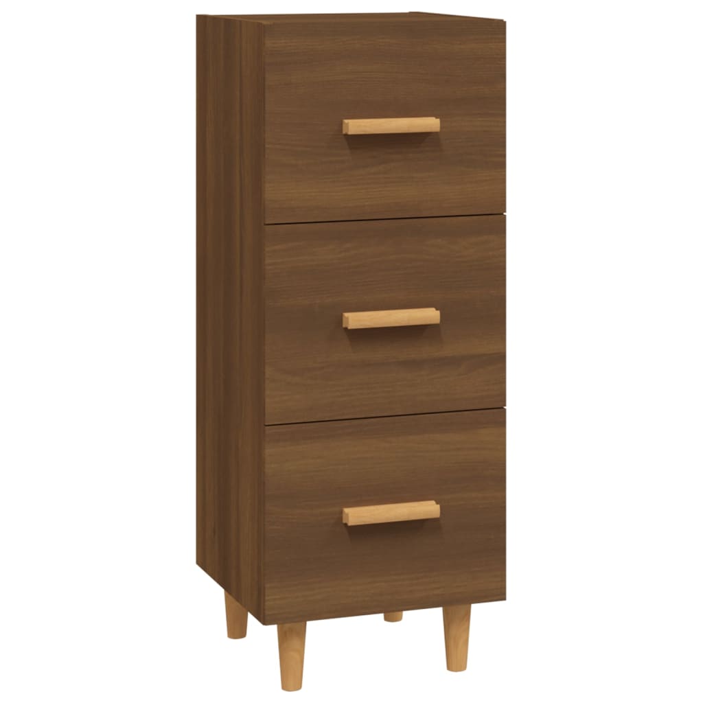 Dressoir 34,5x34x90 cm bewerkt hout eikenkleurig