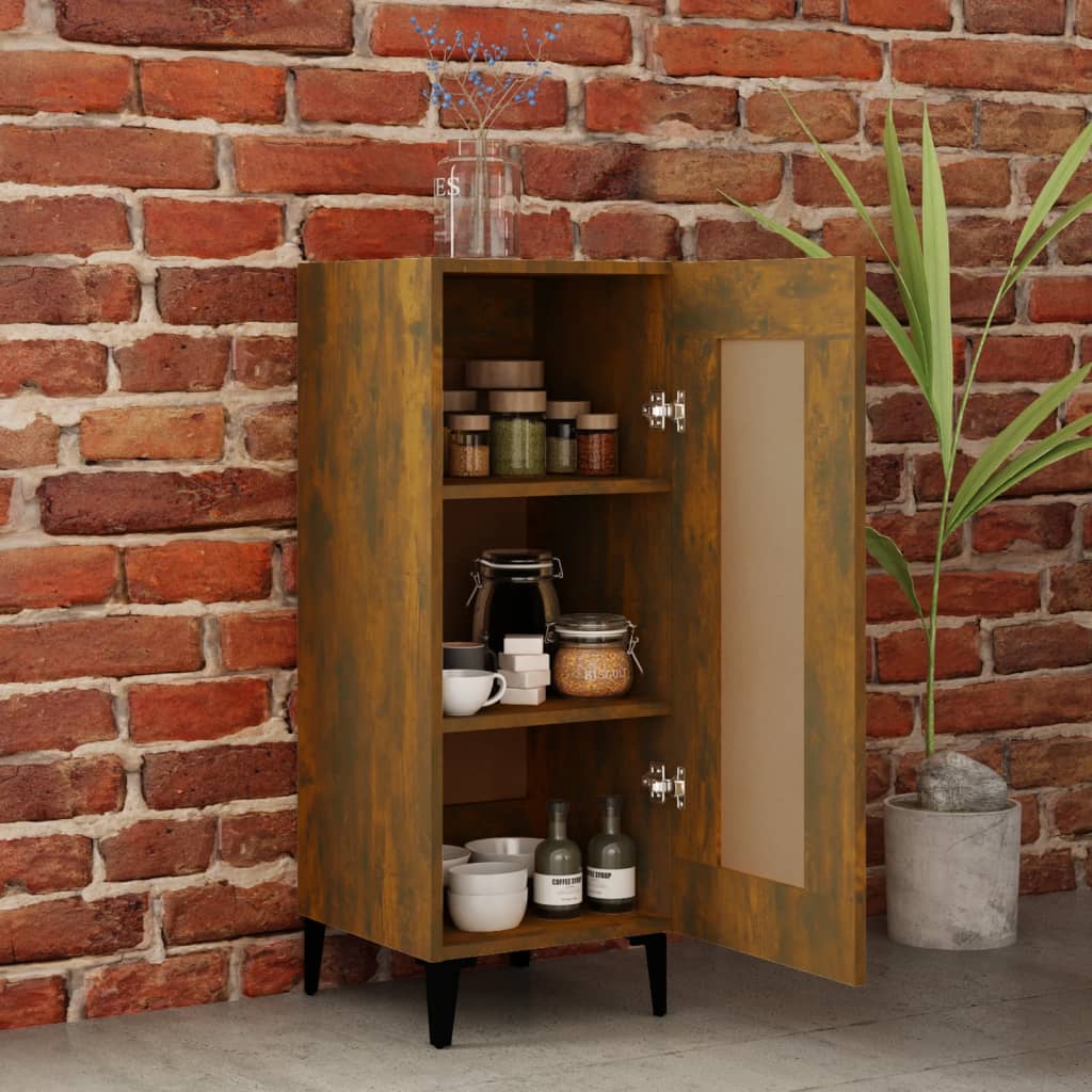 Buffet 34,5x34x90 cm en bois travaillé