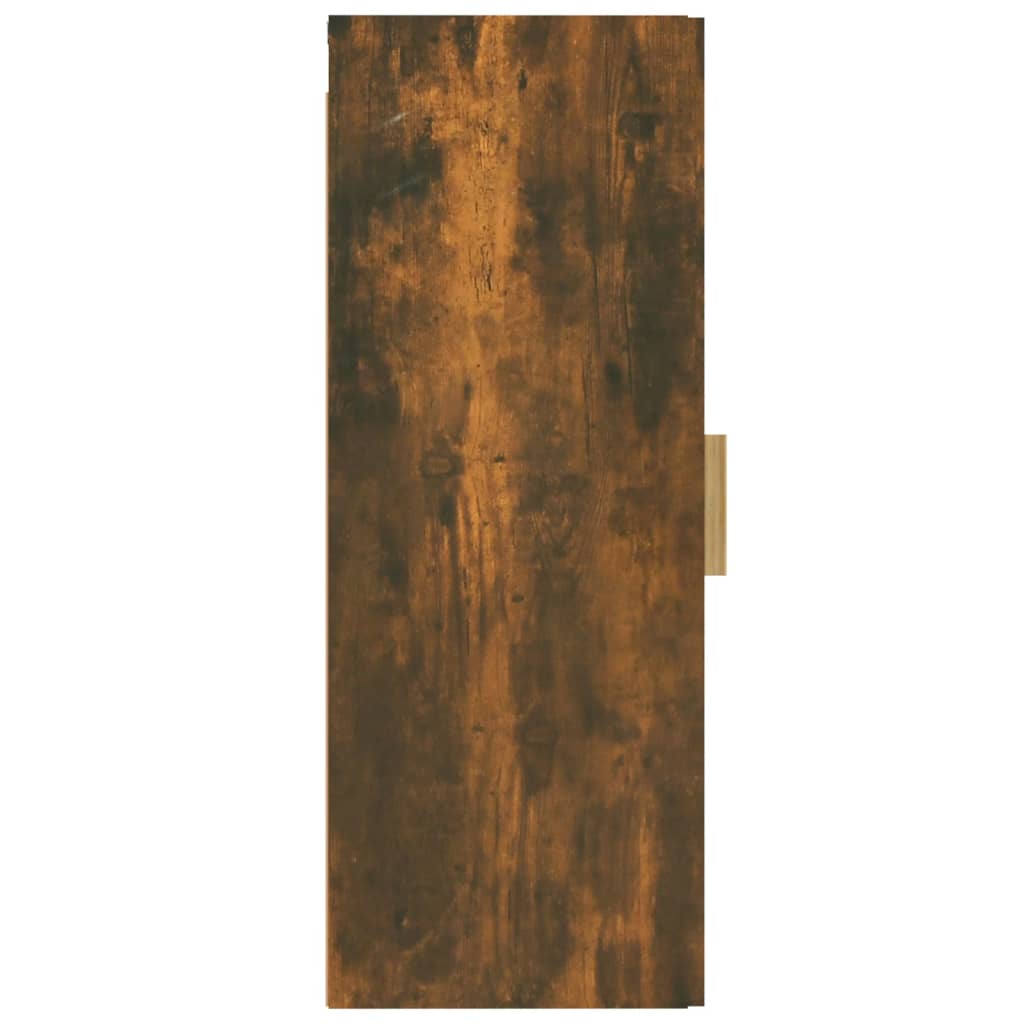 Wandkast 34,5x34x90 cm bewerkt hout eikenkleurig