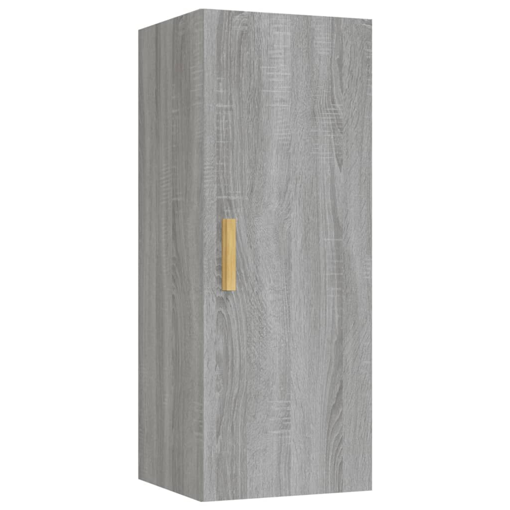 Wandkast 34,5x34x90 cm bewerkt hout eikenkleurig