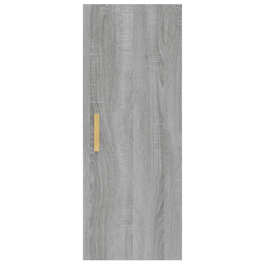 Wandkast 34,5x34x90 cm bewerkt hout eikenkleurig