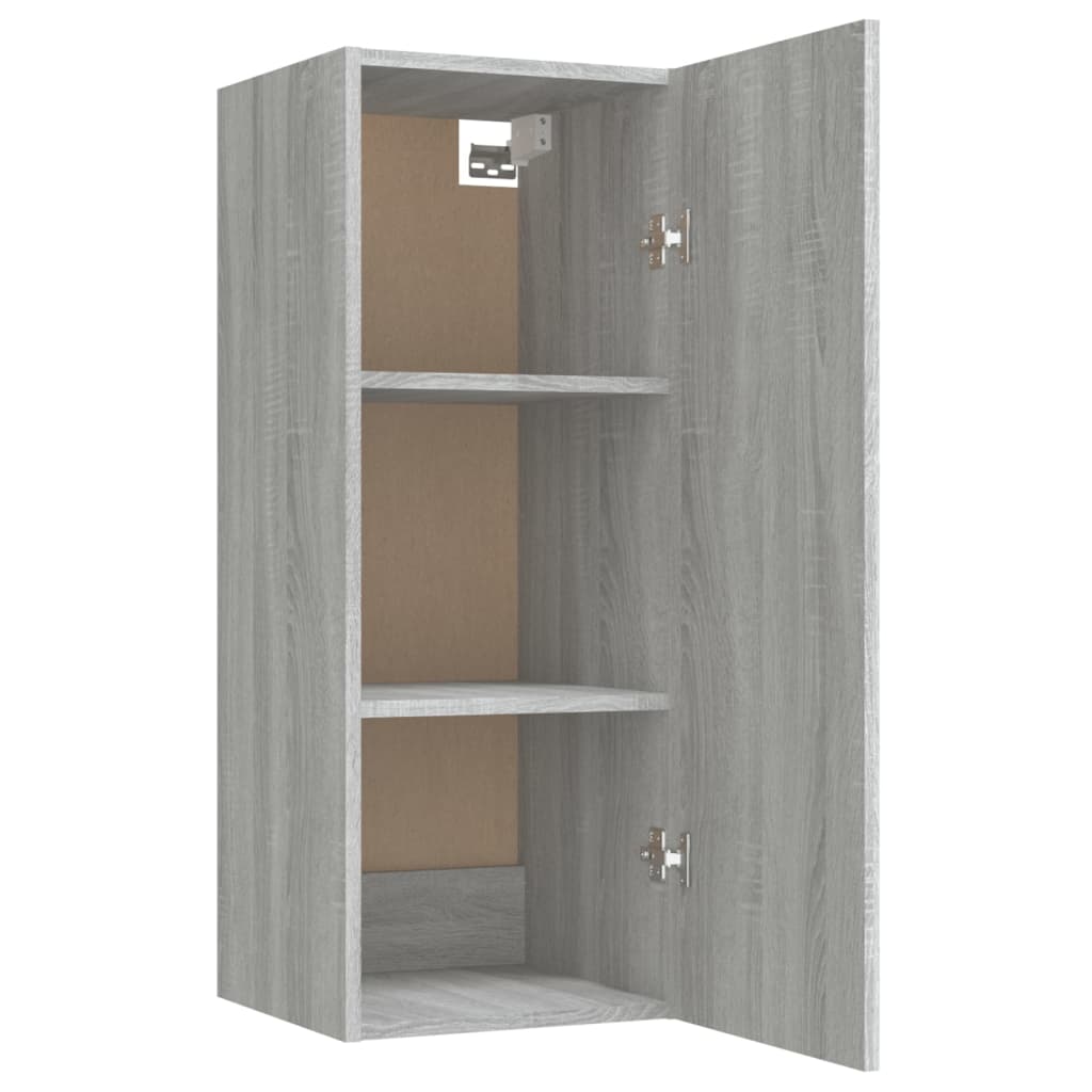 Wandkast 34,5x34x90 cm bewerkt hout eikenkleurig