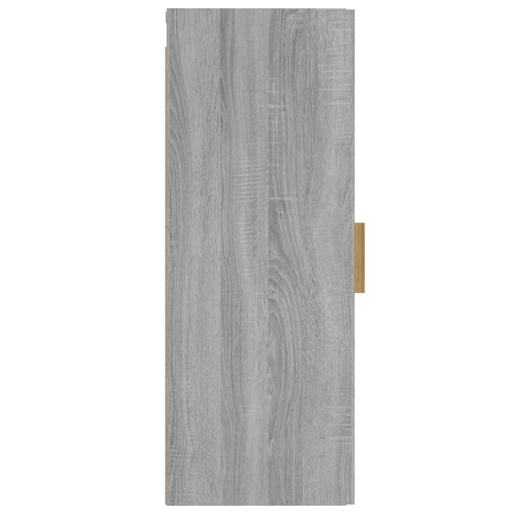 Wandkast 34,5x34x90 cm bewerkt hout eikenkleurig