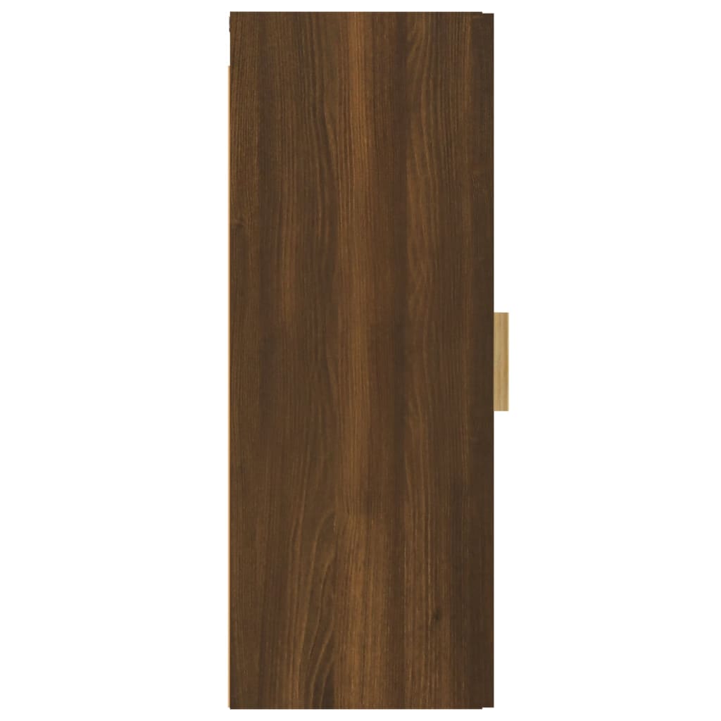 Wandkast 34,5x34x90 cm bewerkt hout eikenkleurig