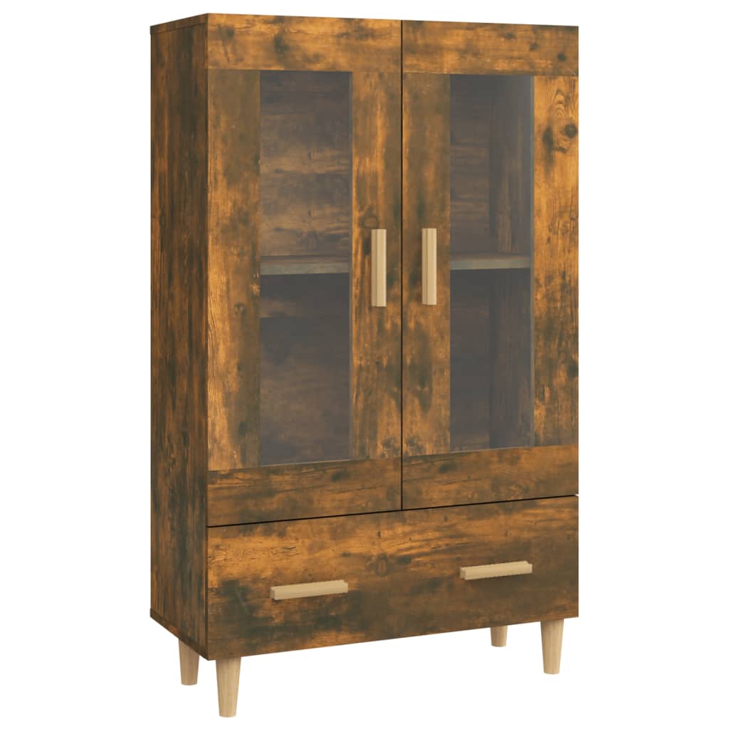 Meuble haut 70x31x115 cm en bois travaillé