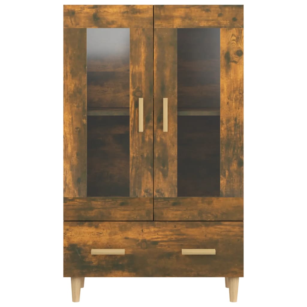 Meuble haut 70x31x115 cm en bois travaillé