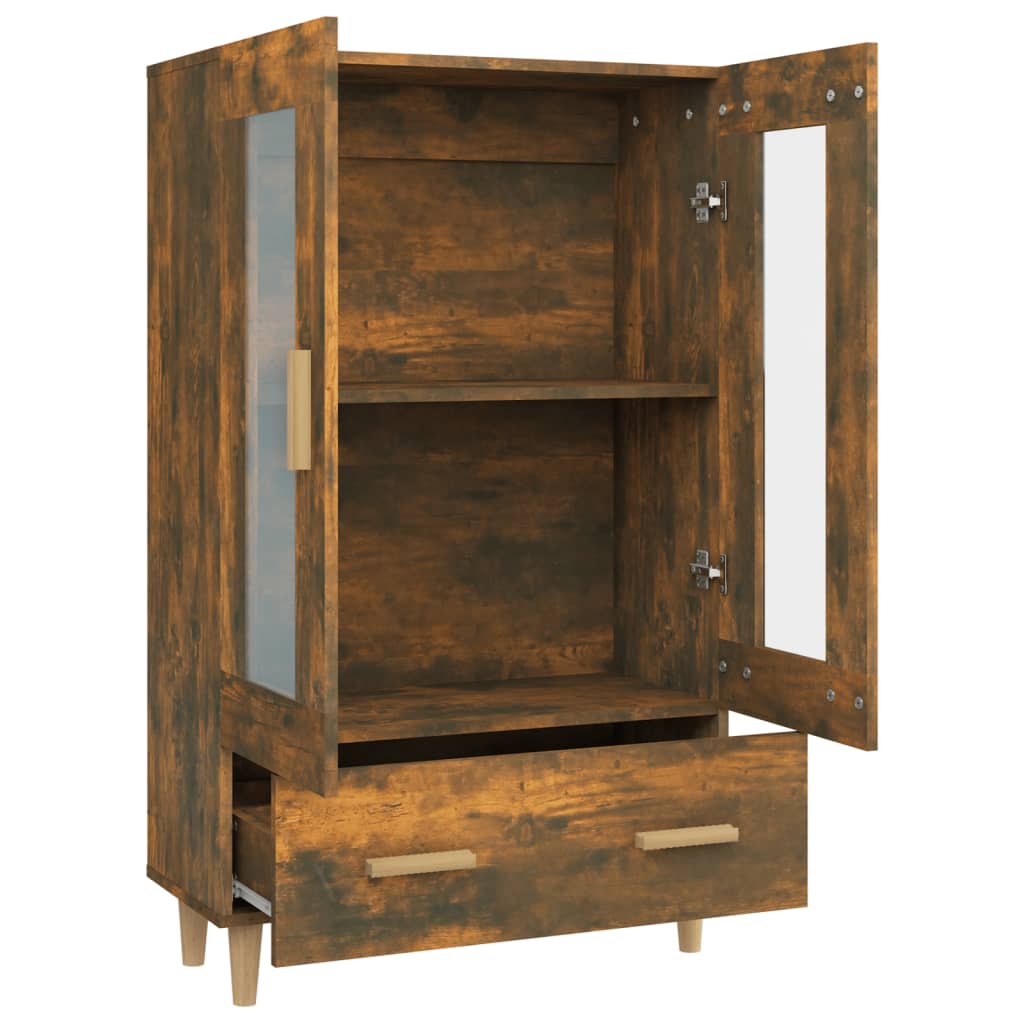 Meuble haut 70x31x115 cm en bois travaillé