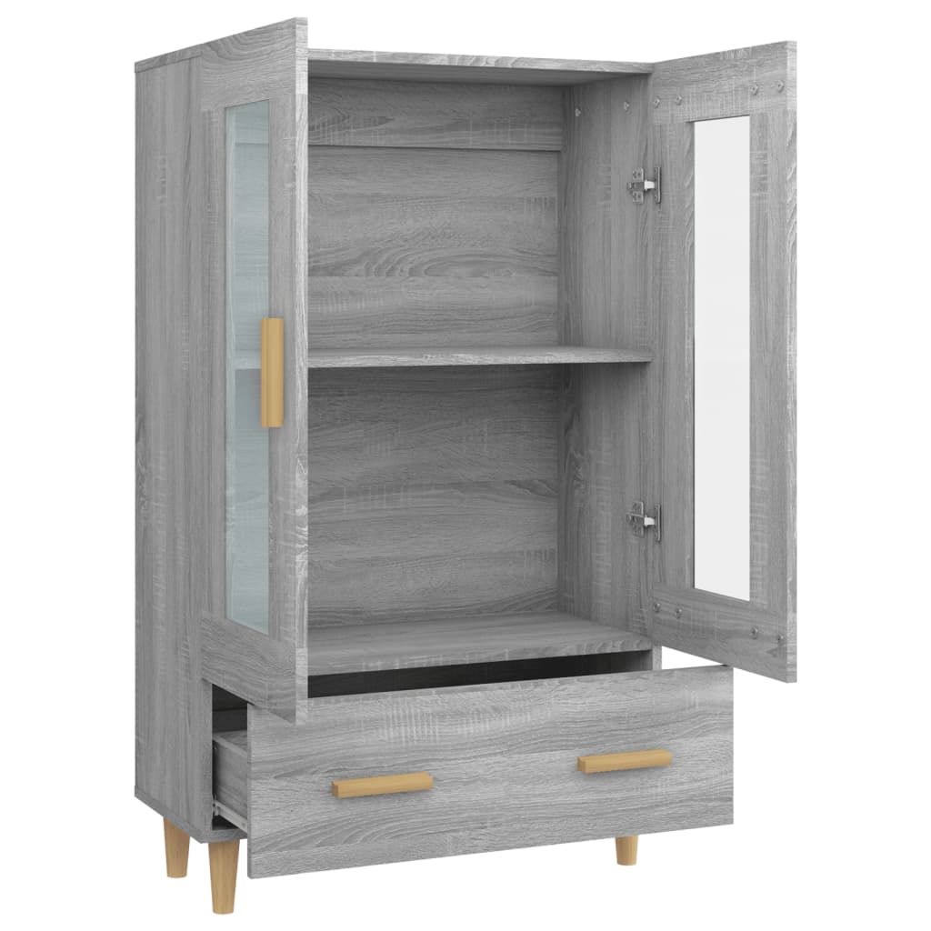 Meuble haut 70x31x115 cm en bois travaillé