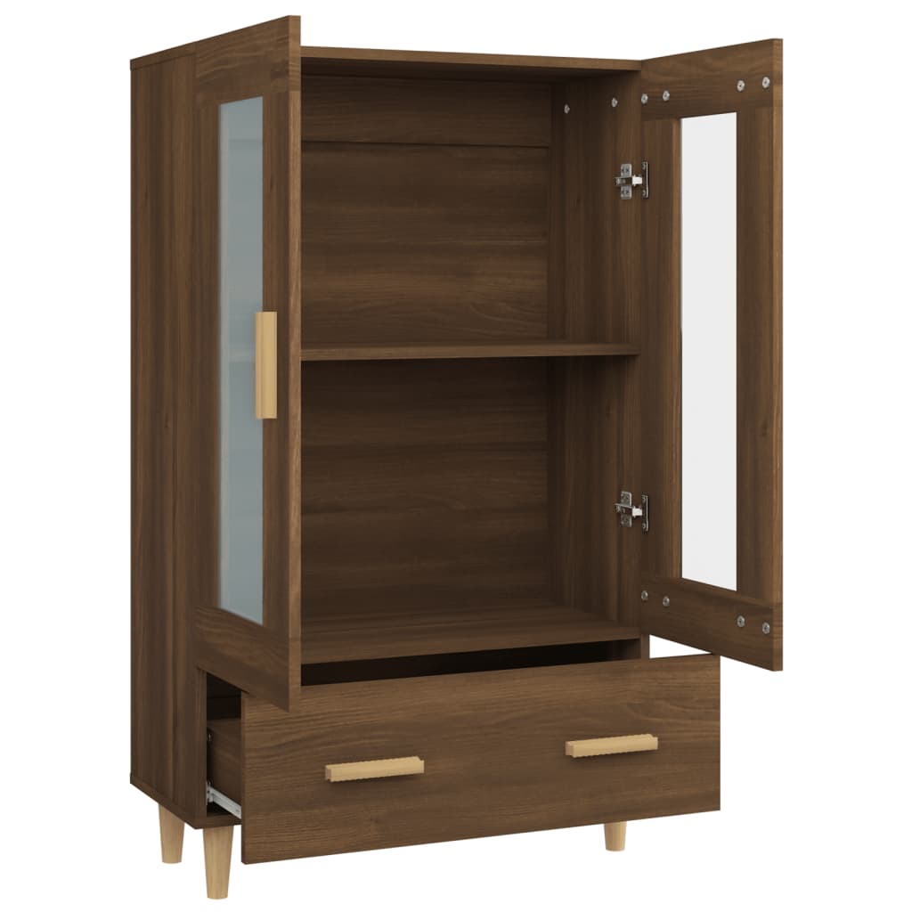 Meuble haut 70x31x115 cm en bois travaillé