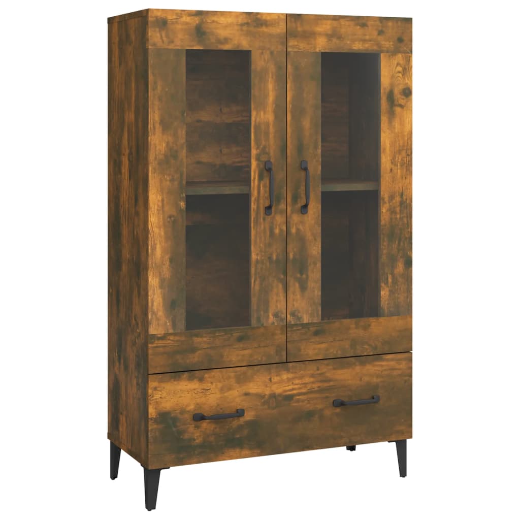 Meuble haut 70x31x115 cm en bois travaillé