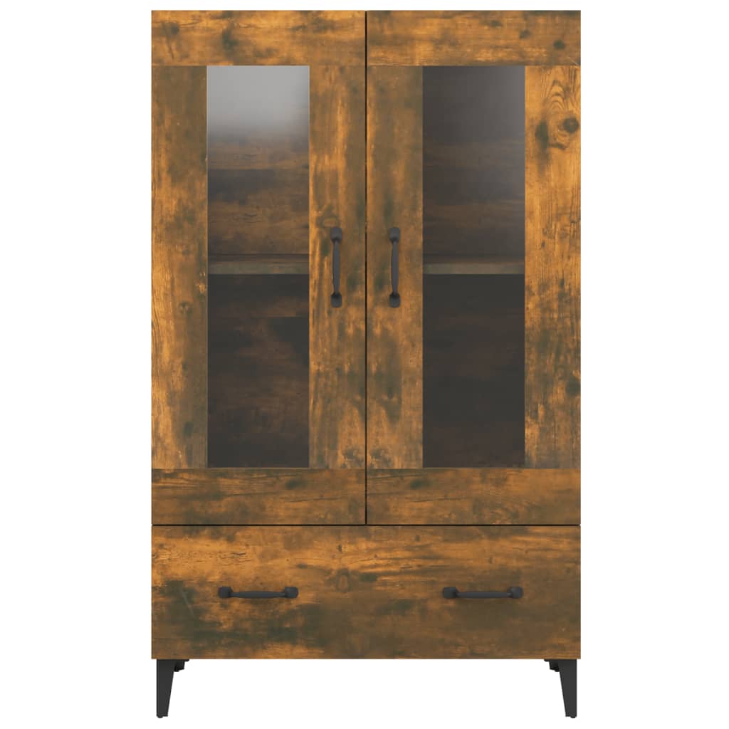 Meuble haut 70x31x115 cm en bois travaillé