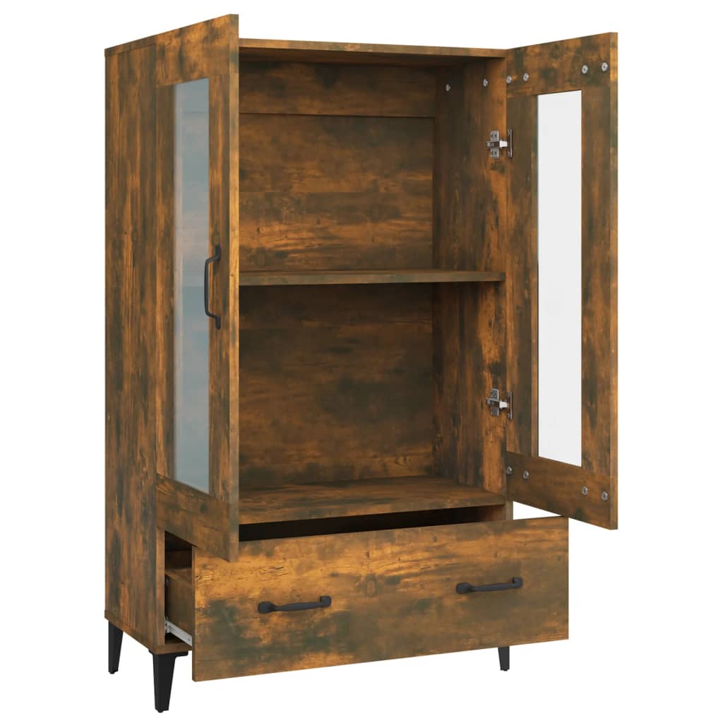 Meuble haut 70x31x115 cm en bois travaillé