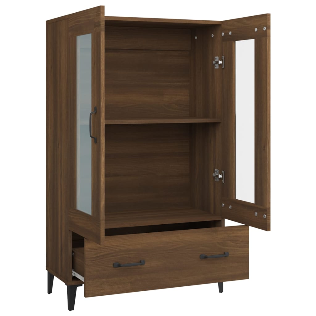 Meuble haut 70x31x115 cm en bois travaillé