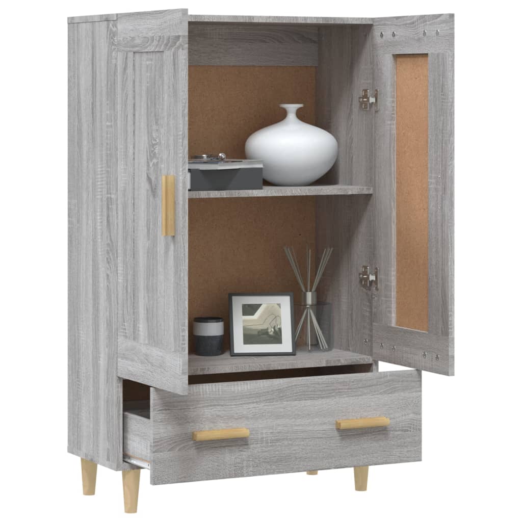 Meuble haut 70x31x115 cm en bois travaillé