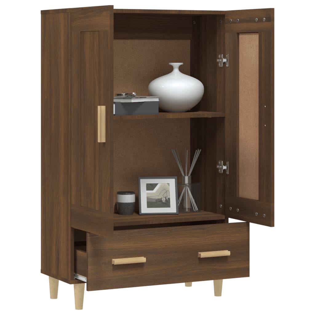 Meuble haut 70x31x115 cm en bois travaillé