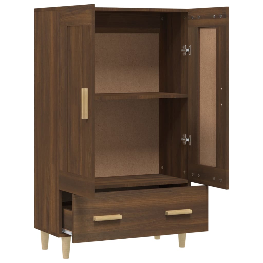 Meuble haut 70x31x115 cm en bois travaillé