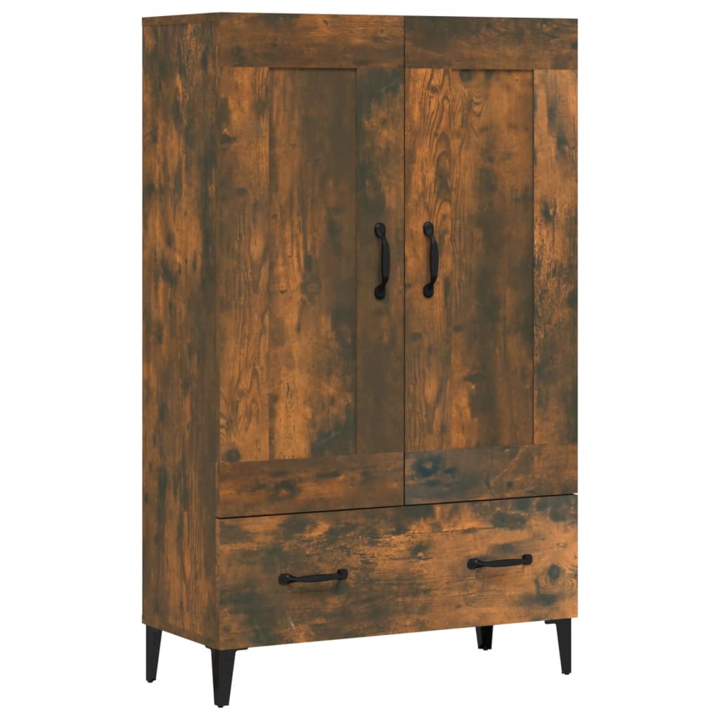 Meuble haut 70x31x115 cm en bois travaillé