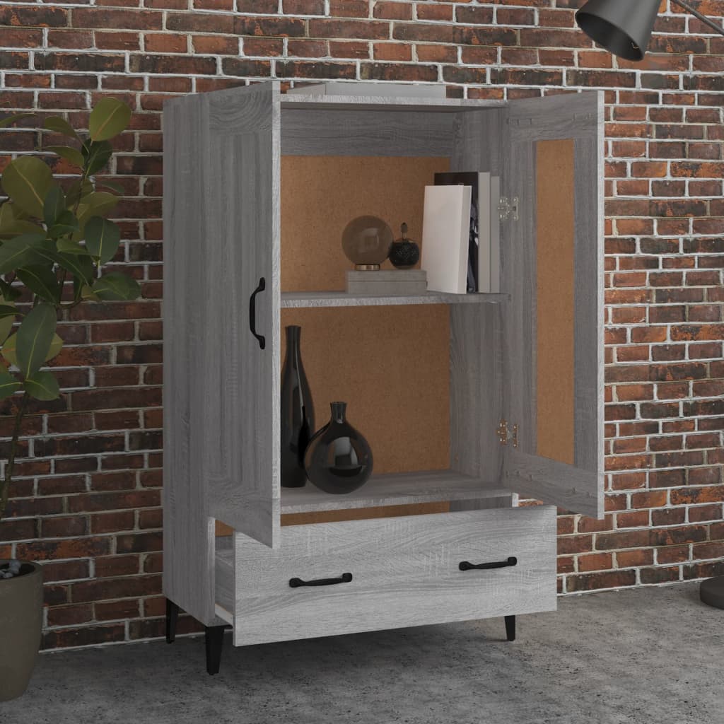 Meuble haut 70x31x115 cm en bois travaillé