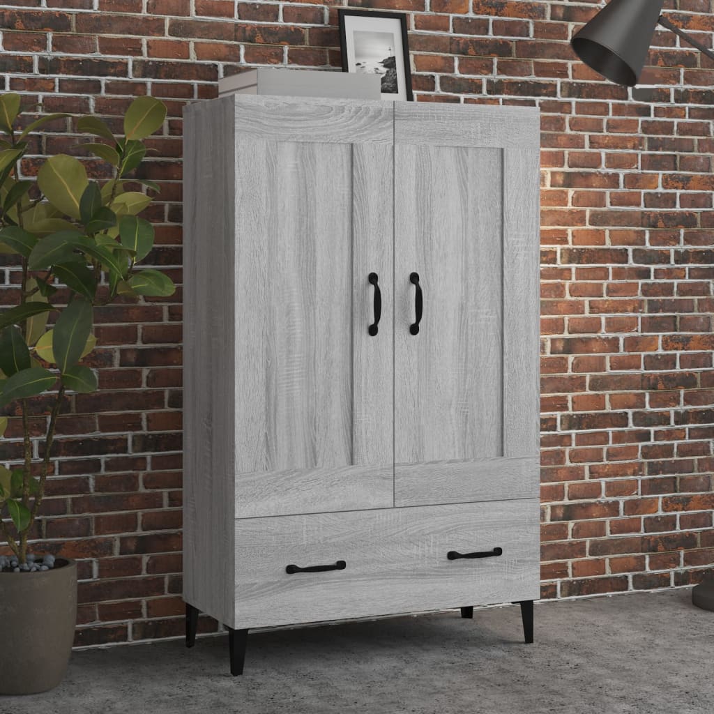 Meuble haut 70x31x115 cm en bois travaillé