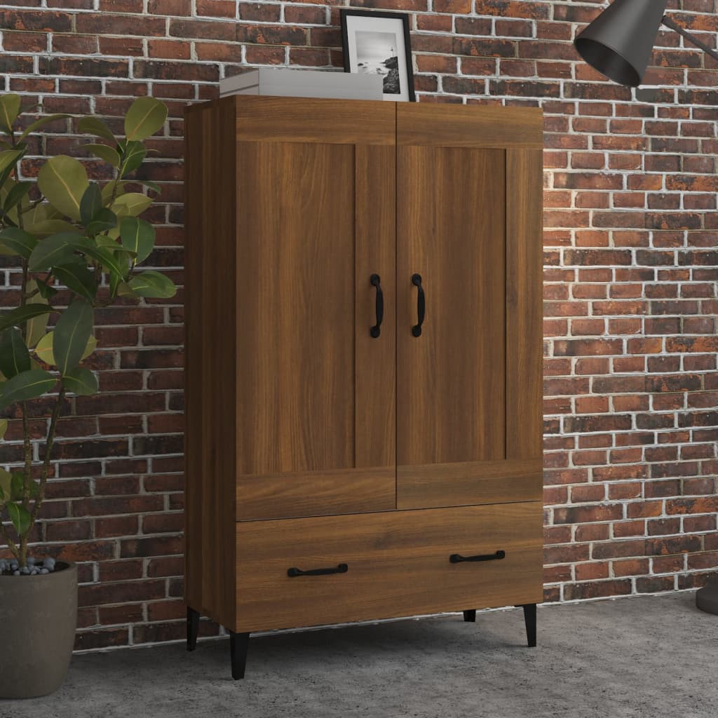 Meuble haut 70x31x115 cm en bois travaillé