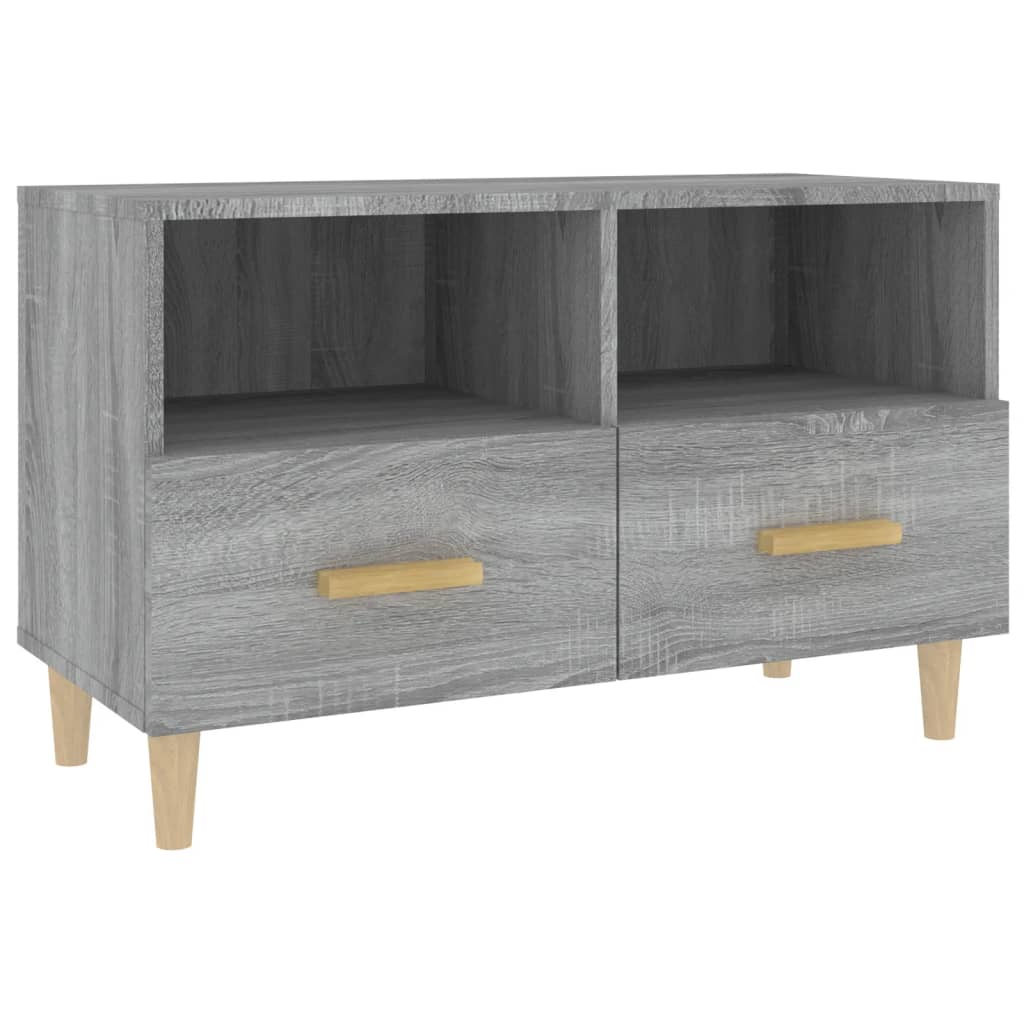 Tv-meubel 80x36x50 cm bewerkt hout