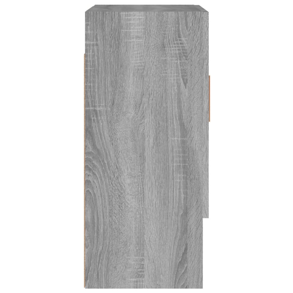 Wandkast 60x31x70 cm bewerkt hout eikenkleurig